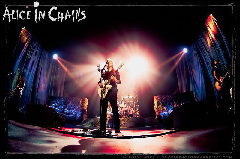 Photo 7 in 'Alice In Chains - Black Gives Way to Blue Tour - Spring 2010' gallery showcasing lighting design by Mike Baldassari of Mike-O-Matic Industries LLC